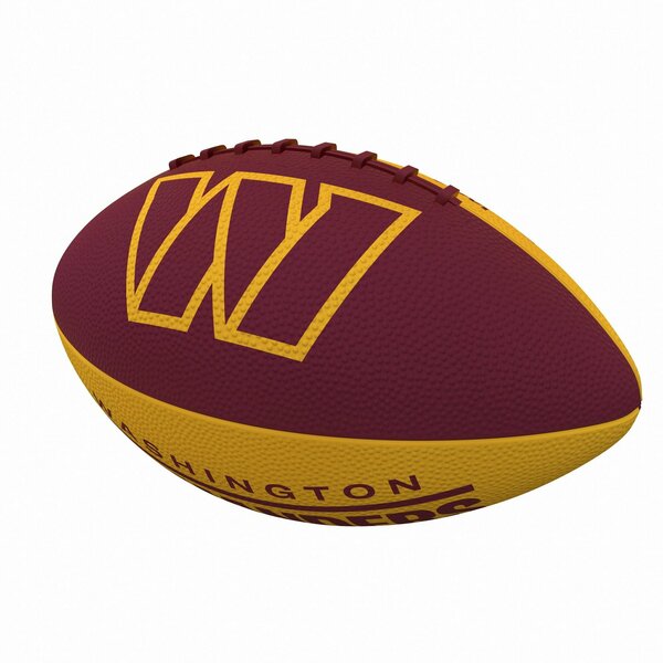 Logo Brands Washington Commanders Pinwheel Logo Junior-Size Rubber Football 632-93JR-2